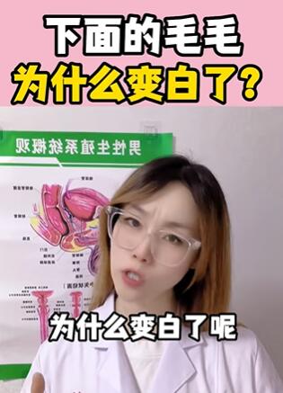 下面的毛毛,为什么变白了?大白兔医生