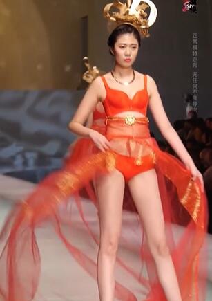 广州青年内衣设计大赛,红色主题专场秀