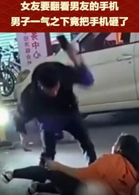 男子因女友要翻看手机一气之下将其砸掉