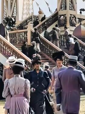 1900年的法国巴黎真实影像